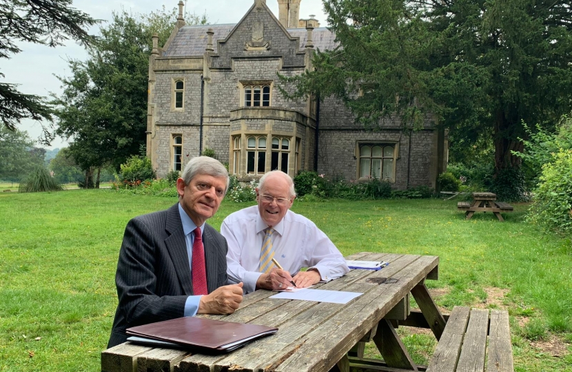 Stoke Lodge Letter Signing - John & Peter