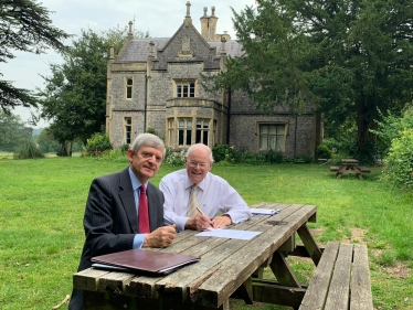 Stoke Lodge Letter Signing - John & Peter